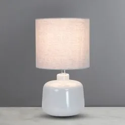 Dunelm Oslo Dove Grey Ceramic Table Lamp