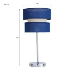 Dunelm Frea Navy Table Lamp -Wall Lights Shop 30786019 alt05