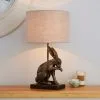 Dunelm Hare Licking Paw Table Lamp Ant Brs -Wall Lights Shop 30792140