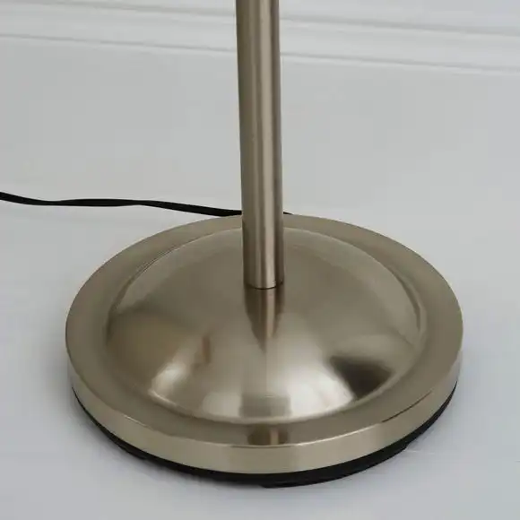 Dunelm Marble Glass Satin Nickel Floor Lamp 4 Dunelm Marble Glass Satin Nickel Floor Lamp - Image 2