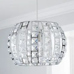 Dunelm West End Chrome Easy Fit Pendant -Wall Lights Shop 30792360 alt01