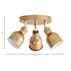 Dunelm Issac 3 Light Semi Flush Ceiling Fitting -Wall Lights Shop 30798585 alt05