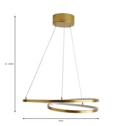 Dunelm Menton Integrated LED Swirl Ceiling Fitting -Wall Lights Shop 30798594 alt05