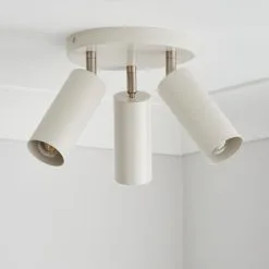 Dunelm Leila 3 Light Semi Flush Ceiling Fitting -Wall Lights Shop 30798630 alt01