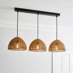 Dunelm Artisan Avery Natural 3 Light Diner Ceiling Fitting