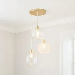 Dunelm Elodie Clear 3 Light Cluster Ceiling Fitting
