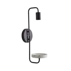 Dunelm Aubrey Exposed Bulb Shelf Wall Light Black And Faux Marble 12 Dunelm Aubrey Exposed Bulb Shelf Wall Light Black And Faux Marble -Wall Lights Shop 30802437 alt04