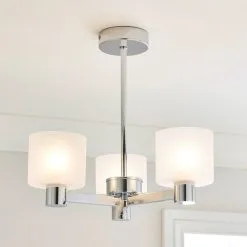 Dunelm Erin Frosted 3 Light Ceiling Fitting