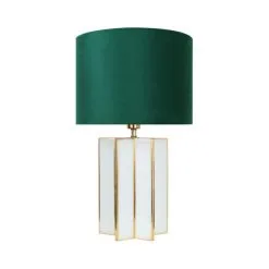 Dunelm Virgo Green Star Glass Table Lamp -Wall Lights Shop 30818155 alt02