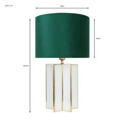 Dunelm Virgo Green Star Glass Table Lamp -Wall Lights Shop 30818155 alt03