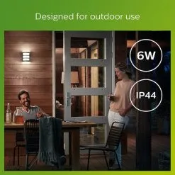Philips Python Integrated LED Outdoor Wall Light, Cool White -Wall Lights Shop 30838313 alt05