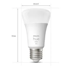 Philips HUE Smart 9.5 Watt ES LED Dimmable GLS Bulb 2 Pack -Wall Lights Shop 30838351 alt02