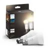 Philips HUE Smart 9.5 Watt BC LED Dimmable GLS Bulb 2 Pack -Wall Lights Shop 30838352