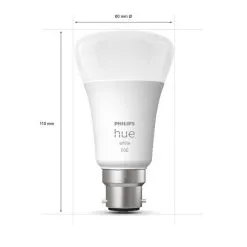 Philips HUE Smart 9.5 Watt BC LED Dimmable GLS Bulb 2 Pack -Wall Lights Shop 30838352 alt02
