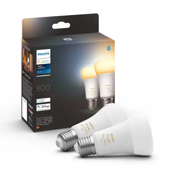 Philips HUE Smart 6 Watt ES LED Dimmable GLS Bulb 2 Pack 3 Philips HUE Smart 6 Watt ES LED Dimmable GLS Bulb 2 Pack