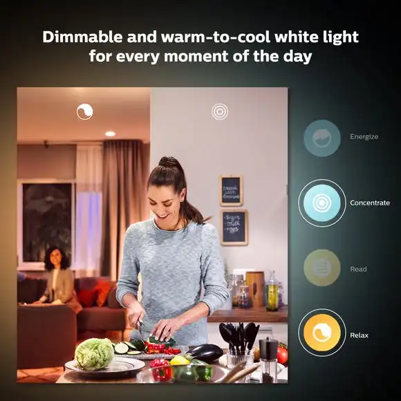 Philips HUE Smart 6 Watt ES LED Dimmable GLS Bulb 2 Pack 6 Philips HUE Smart 6 Watt ES LED Dimmable GLS Bulb 2 Pack - Image 4