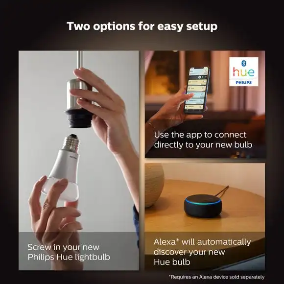 Philips HUE Smart 6 Watt ES LED Dimmable GLS Bulb 2 Pack 7 Philips HUE Smart 6 Watt ES LED Dimmable GLS Bulb 2 Pack - Image 5