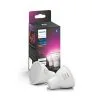 Philips HUE Smart 4.3 Watt GU10 LED Colour Changing Spotlight Bulb 2 Pack -Wall Lights Shop 30838366
